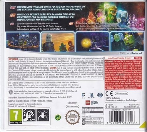 Lego Batman 3 Beyond Gotham - Nintendo 3DS (A Grade) (Genbrug)